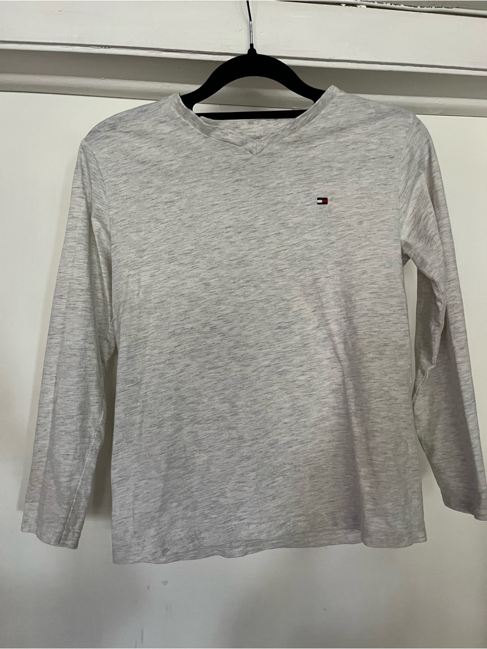 Tommy Hilfiger Kids Heather Light Gray Long Sleeve Tee